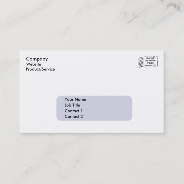 Business Envelope Business Card (Front)