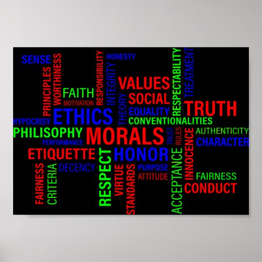 Business Ethics Poster Zazzle