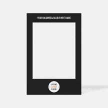 Business Event Black Photo Prop Logo Selfie Frame