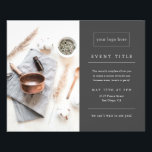 Business Event Grey Minimalist Professional Photo Flyer<br><div class="desc">A simple modern photo business event invitation featuring clean typography and minimal layout. Click the edit button to customize this design with your business photo and details.</div>