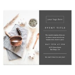 Business Event Grey Minimalist Professional Photo Flyer