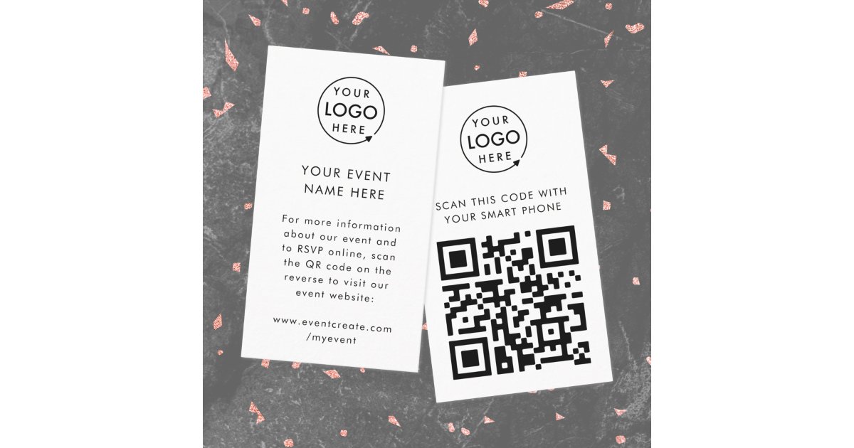 Business Event Invitation | QR Code Enclosure Card | Zazzle