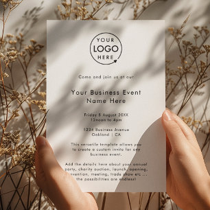 Business Event Invitation   White Logo Invites