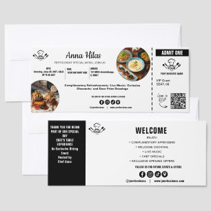 Business Event Logo Grand Opening Restaurant Raffle Tickets