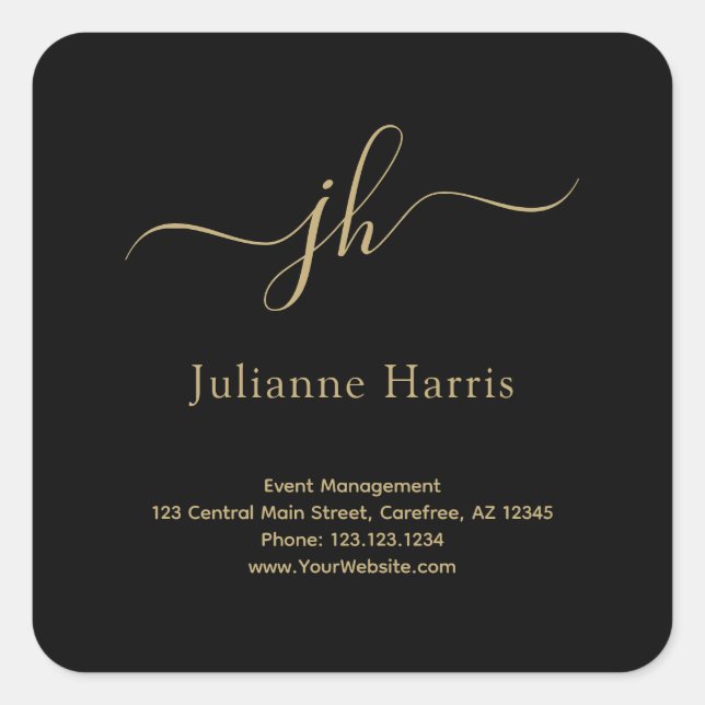 Business Event Management Square Sticker (Front)