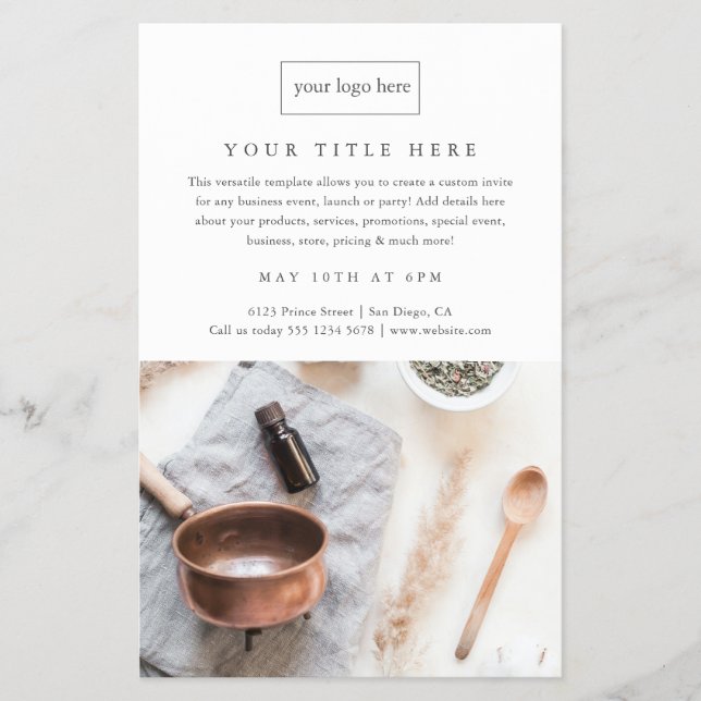 Business Event Minimalist Professional Photo Flyer (Front)