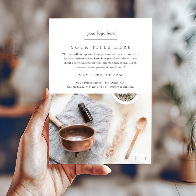 Business Event Minimalist Professional Photo Flyer (Simple business photo brochure flyers.)