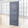 Business Event | Navy Blue Modern Minimalist Logo Retractable Banner