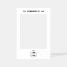 Business Event White Photo Prop Logo Selfie Frame