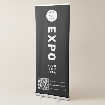 Business Expo Trade Fair Show Conference QR Code Retractable Banner ...