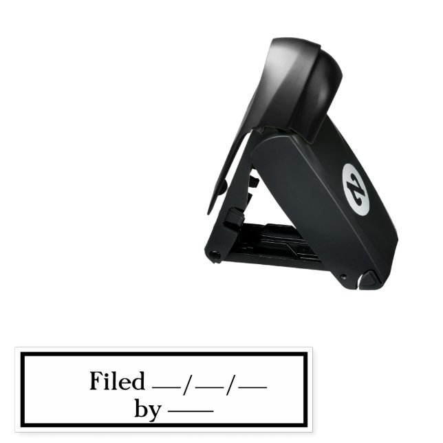 Business Filing Date and Initial Self-Inking II Pocket Stamp (Open with Design)
