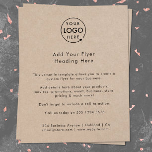 Business Flyer   Rustic Kraft Branded Ad Flyers