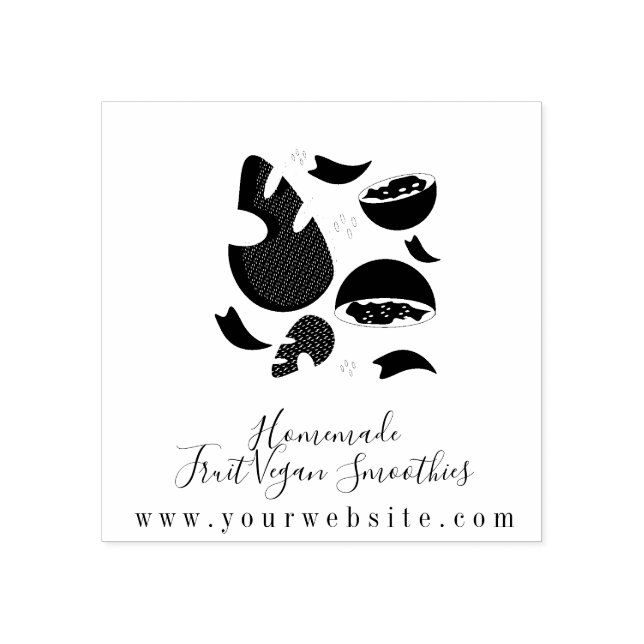 Business Fruit Smoothie Guava Rubber Stamp (Imprint)