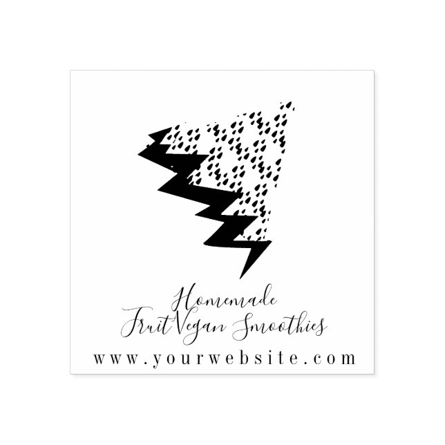Business Fruit Smoothie Watermelon Logo Rubber Stamp (Imprint)