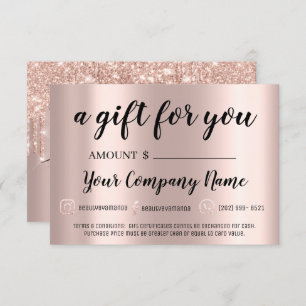 Business Gift Certificate Body Sclupting SPA Rose