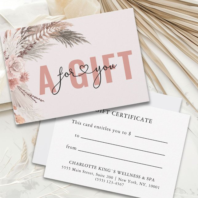 BUSINESS GIFT CERTIFICATE | BOHO (BUSINESS GIFT CERTIFICATE | BOHO)
