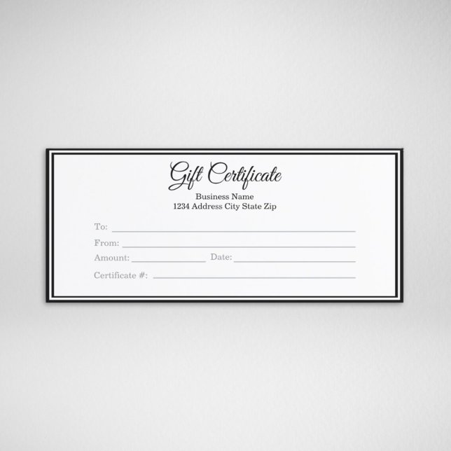 Business Gift Certificate - Gift Holiday Supplies (Business Gift Certificate Printed Custom Template)