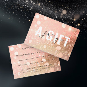 BUSINESS GIFT CERTIFICATE GLITTER