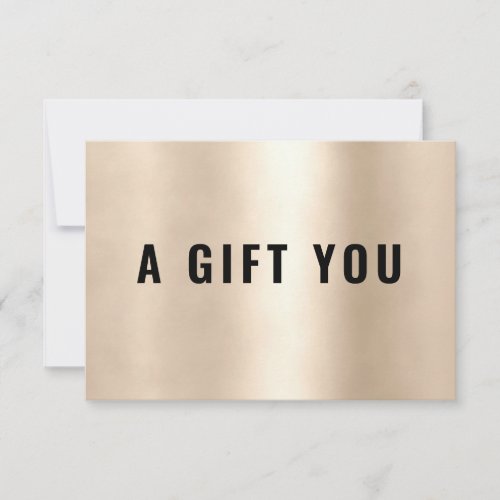 BUSINESS GIFT CERTIFICATE  Gold