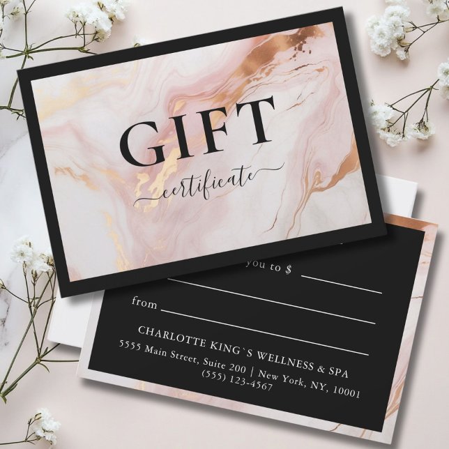 BUSINESS GIFT CERTIFICATE | MARBLE GOLD BLUSH (BUSINESS GIFT CERTIFICATE | MARBLE GOLD BLUSH)