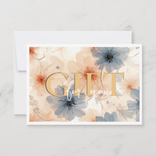 BUSINESS GIFT CERTIFICATE   Modern   Floral   