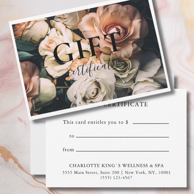 BUSINESS GIFT CERTIFICATE | Modern | Floral |  (BUSINESS GIFT CERTIFICATE | Modern | Floral |)