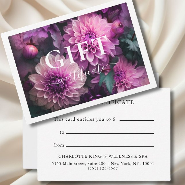 BUSINESS GIFT CERTIFICATE | Modern | Floral |  (BUSINESS GIFT CERTIFICATE | Modern | Floral | personalized with your name and more.)