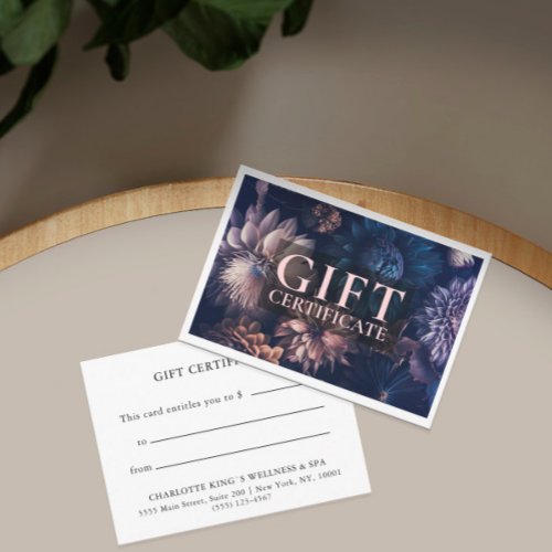 BUSINESS GIFT CERTIFICATE  Modern  Floral  