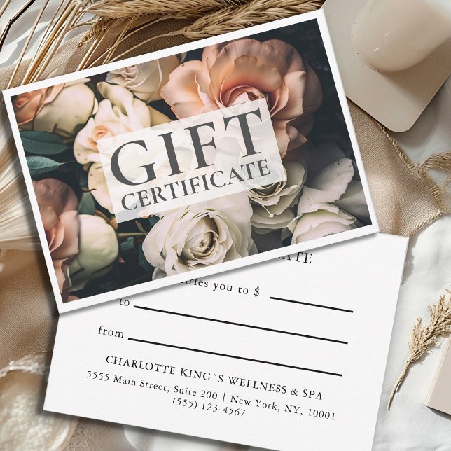 BUSINESS GIFT CERTIFICATE | Modern | Floral |  (Creator Uploaded)