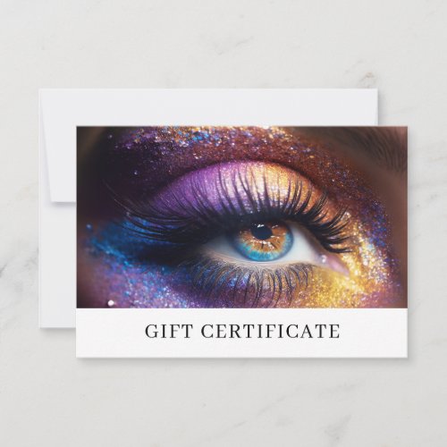 BUSINESS GIFT CERTIFICATE  Modern  Photo Glitter