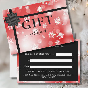 BUSINESS GIFT CERTIFICATE Modern Ribbon
