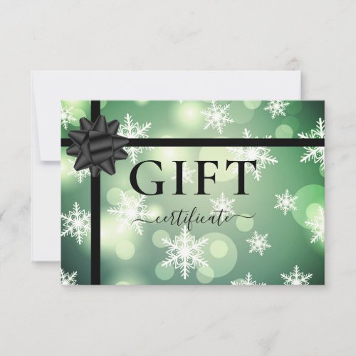 BUSINESS GIFT CERTIFICATE  Modern  Ribbon  