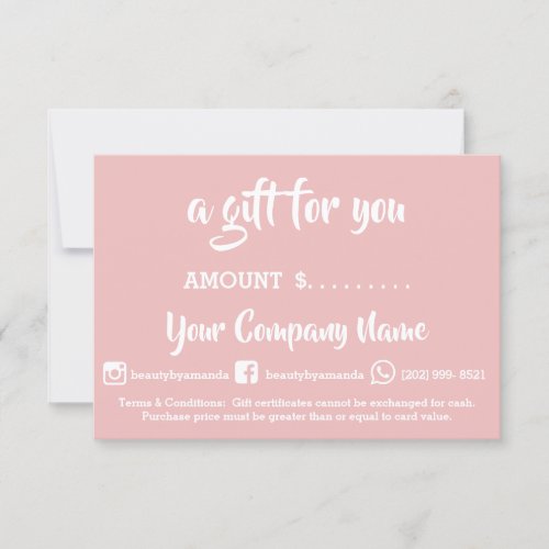 Business Gift Certificate Online Shop Powder