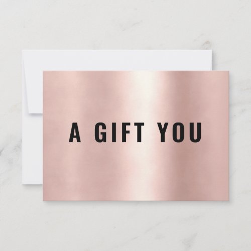 BUSINESS GIFT CERTIFICATE  Rosegold