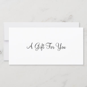 Business Gift Certificate Simple Script