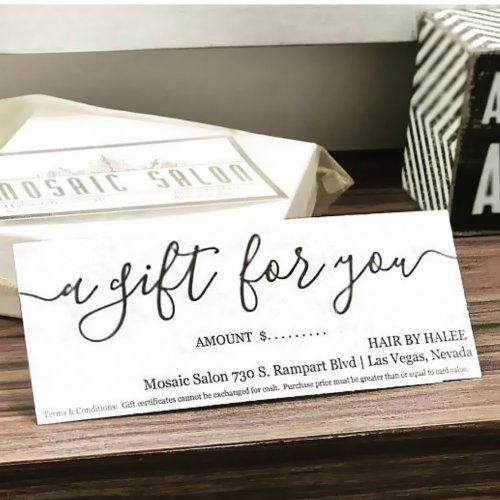 Business Gift Certificate  Simply Right