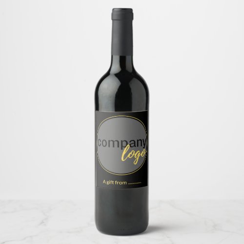 BUSINESS GIFT COMPANY LOGO TEMPLATE CUSTOM TEXT  WINE LABEL
