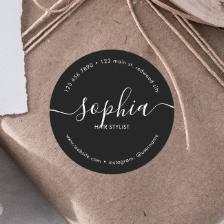 Business Girly Calligraphy Black