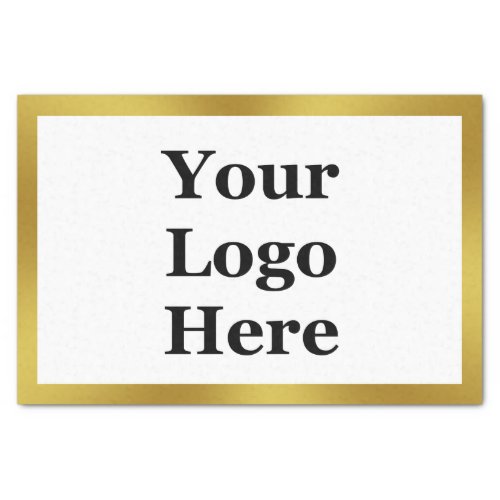 Business Gold and White Elegant Your Logo Here Tissue Paper