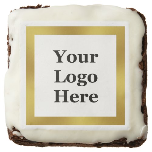 Business Gold and White Your Logo Here Template Brownie