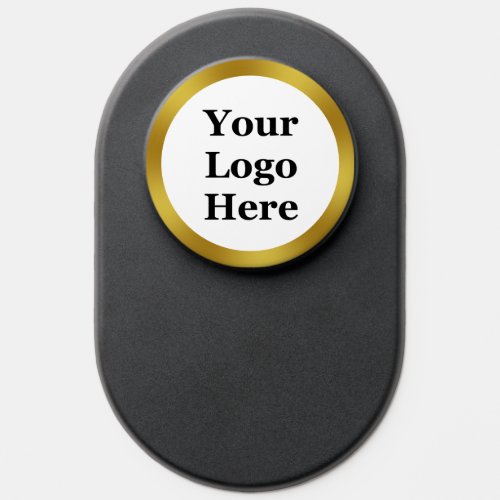 Business Gold and White Your Logo Here Template PopSocket