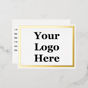 Business Gold White Your Logo Here 2Sided Template