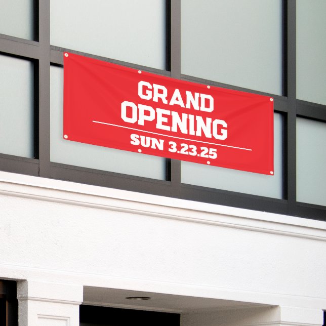 Business Grand Opening Custom Banner (Outside Building)