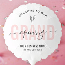 Business Grand Opening Event Blush Pink Logo