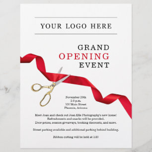 Business Grand Opening Invitation - Add Logo Flyer