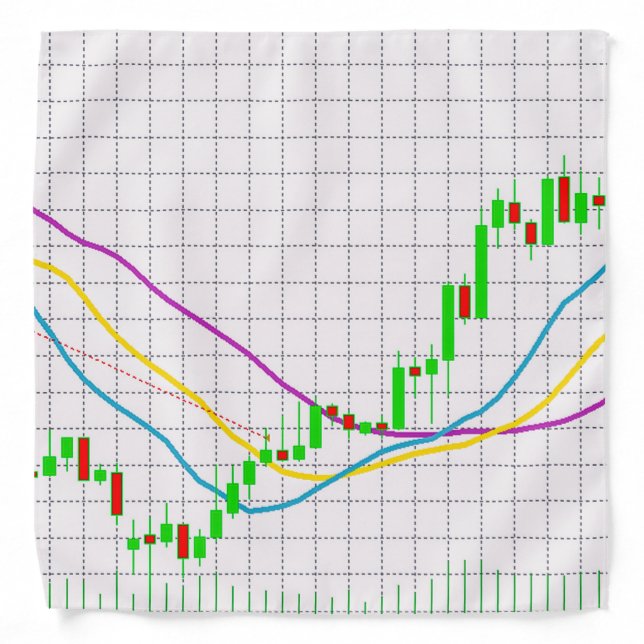  Business graph on stock market Bandana (Front)