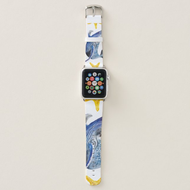 Business Graph Whale: Candlestick Chart Apple Watch Band (Front)