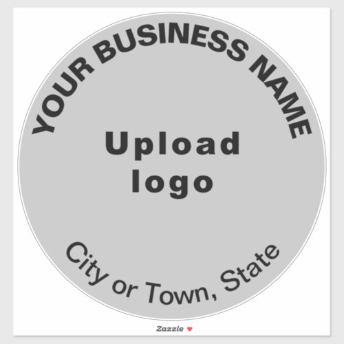 Business Gray Color Round Shape Vinyl Sticker