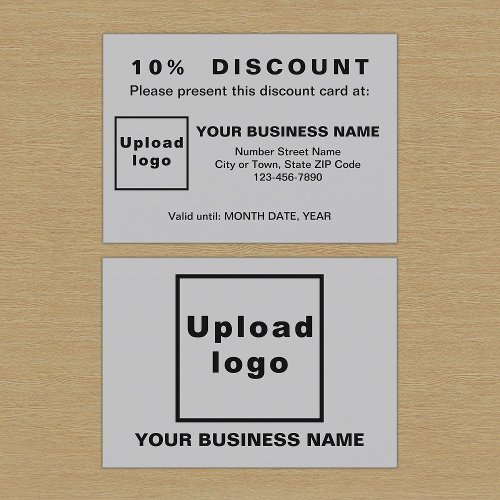 Business Gray Discount Card