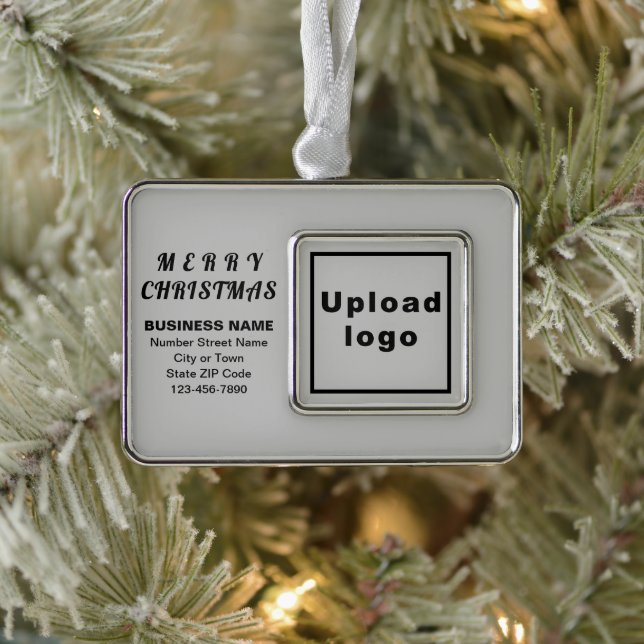 Business Gray Framed Rectangle Christmas Ornament (Tree)